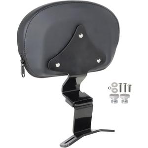 Motorcycle Backrest Pad Front Driver Rider Detachable Backrest Replacement for Touring CVO Street Glide Road King Road Glide 2009-2022 Black
