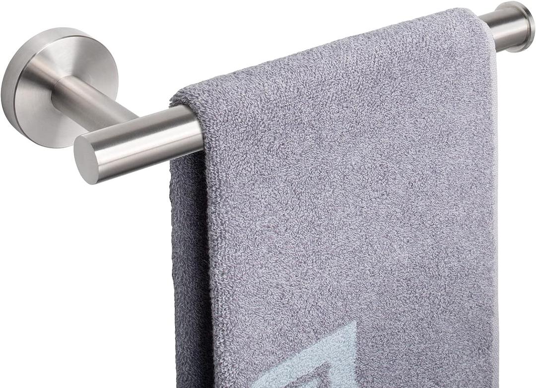 NearMoon Hand Towel Holder/Towel Ring, Thicken Stainless Steel Hand Towel Bar for Bathroom, Rustproof Wall Mounted Towel Rack, Contemporary Style Bath Accessories, 9 Inch (1 Pack, Brushed Nickel)