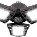 Deformable LED Garage Light - 6000 Lumen 6500K Daylight 60W, Three Leaf Garage Organization Ceiling Lighting (60W 1-Pack)