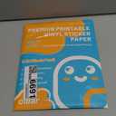 Colemoly Sticker Paper Clear Printable Vinyl for Inkjet Printer-25 Transparent Dry-Quick Sheets of 8.5x11 Decals and Labels Self-Adhesive Non-Waterproof Papers Tear Resistance Bright Color for DIY