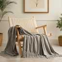 EverGrace Soft Chenille Throw Blanket for Couch, Cozy Plush Fuzzy Decorative Chenille Knit Throw Blanket with Tassels, Lightweight Blanket and Throws for Bed Sofa Gift Home Decor, Taupe 60"x80"
