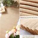 Buryeah Burlap Table Runners Farmhouse Khaki Jute Runner Rustic Country Wedding Burlap Table Runners for Birthday Engagement Party Home Dining Kitchen Decorations(12 Pack,12 x 108 Inch)