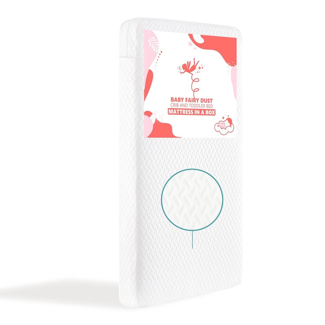 Dream On Me Baby Fairy Dust 5 Full-Size Crib & Toddler Mattress  GREENGUARD Gold & JPMA Certified, Water-Resistant Surface, Machine Washable Cover, Fits Full-Size Cribs & Toddler Beds