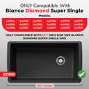 VALUN 221010 Sink Grid - Only Compatible with 33" Blanco Diamond Super Single - Sink Grid Size [28.12" x 14.31"] - Durable Stainless Steel for Enhanced Efficiency