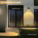 Flacchi Solar Lights Outdoor Waterproof - 2 Lighting Modes Solar Powered Garden Yard Spot Lights for Outside Landscape (Warm White, 4 Pack)