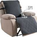 Genina Waterproof Oversized Recliner Chair Covers - 100% Protection, Non-Slip, Washable Recliner Slipcover for Larger Recliners, Kids & Pets Friendly28'' / Dark Grey