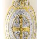 Saint Benedict Framed Medal Unique Candle,Catholic St Benedict Medals Candles for Prayer,Cirios Religiosos Catolicos Medalla De San Benito,Mexican Devotional Paschal Candles,Escapularios Catolicos