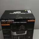 AIRMSEN 12-Cup Programmable Dual Coffee Maker  Single Serve Machine for K-Cup Pods & Ground, 1000W Fast Brew, Delay Start, 2H Keep Warm, Touchscreen, 60oz Tank, Glass Carafe  Home & Office