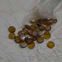 DomeStar 2LB Yellow Flat Glass Marbles, Decorative Marbles for Vases Aquarium Pebbles Fish Tank Rocks Vase Fillers DIY Crafts Table Scatter Decor