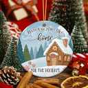 5 x Family Ornament 2025, Cozy Home Predent for Family, New Homeowners, Friends & Loved Ones - Theres No Place Like Home, White Elephant Gift Ornament, Housewarming Gift