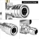 QWORK Foam Cannon Dual-Connector Accessory for Pressure Washer - Includes 5 Nozzles, 1/4" Quick Connecting, Effortless Switching Between Foam Spray & Pressure Washer Tip