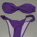 ChiaoLezhee Two Piece Strapless Bikini Set, Sexy High Cut Swimsuits, Size Runs L