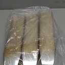 Tebery 100 Pack 8oz Gold Glitter Medium Plastic Dessert Cups With 100 Spoons Square Dessert Bowls for Tasting Party Desserts Appetizers