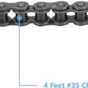 Centrifugal Clutch, Go Kart Clutch 3/4 Bore 12T with #35 Chain 9.525mm for Go Kart Minibike Honda Engines GX160 GX200 GX140 GX120 GC160 GC190, With 2pcs Set Screws and 1pc Connecting link