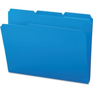 Smead Poly File Folder, 1/3-Cut Tab, Letter Size, Blue, 24 per Box (10503)