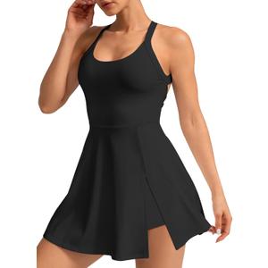 Padded Y-Back Sports Bra for Women - Racerback Low Impact Spaghetti Strap for Yoga Workout Top (Small, Black)