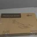 WALI Projector Ceiling Mount Tray, Height Adjustable Wall Mount Holder for Projectors, Hidden Cable Management, Fits Projectors up to 22lbs, 13.7" x 8.6" Platform, Black (PM-005-B) (Large)