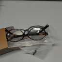 AMOMOMA Trendy Oval Reading Glasses for Women,Men Blue Light Blocking Computer Readers Retro Metal Frame AM6167