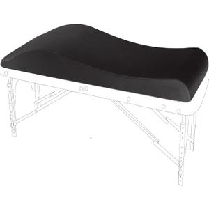 Lash Bed Topper for Massage Table, Ergonomic Curvy Esthetician Mattress Topper Crafted High Density Foam, Beauty Salon Massage Bed Pad with Removable & Washable Cover, Eyelash/Spa/Wax/Facial-Black