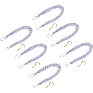 uxcell 6Pcs Curtain Tiebacks, 58cm/23 Braided Drapery Holdback Holder Decorative Rope Tie Back, Light Purple