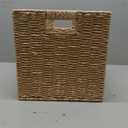 11x11x11 Cube Storage Bins Set of 4, Storage Baskets for Shelves, Natural
Paper Rope Woven Basket with Handles, Collapsible Wicker Storage Cubes, Shelf Baskets for Living Room Bedroom Organizing
