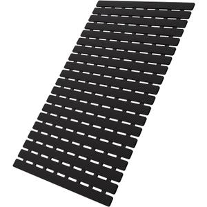 MBOSS Bath Tub Shower Mat Non Slip Bathtub Mats for Bathroom Shower Floor Mat Bath Mats for Shower Tub Anti Slip Shower Mat with Drain Hole and Large Suction Cups (Black, 27.5 X 15.7 Inch)
