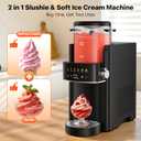 Slushie Machine, Ice Cream Maker, Slushy Machine for Home and Families, No ice needed with Rapid Chill & Temperature Control, Multi-function for Margarita, Frapp, Easy to Clean, Black