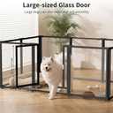 Clear Acrylic Dog Play Pen Indoor Pet Enclosure for Small Dogs & Cats, Outdoor Use with Door, Easy Assemble & Cleaning