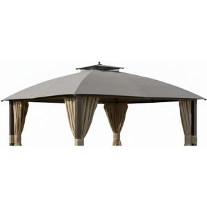 Garden Winds Reinforced RipLock 350 Replacement Canopy Top Cover Compatible with Broyhill Eagle Brooke Ashford 10' x 12' Gazebo Models A101007600, A101007603, A101007604 – Slate Gray