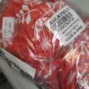 NLMUVW Round Christmas Vinyl Tablecloth with Elastic Edge, Snowflake PVC Table Cloth 100% Waterproof Red Fitted Table Cover for Holiday Patry, 40"- 44"