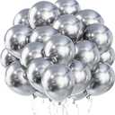 Latex Balloon Set Silver