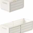 2 Pack Expandable Plastic Storage Boxes, Multi-Purpose Folding Organizer, Drawer Storage Divider For Bedroom, Kitchen And Snack Storage (L)