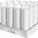 White Devotional Prayer Candle 2x8, Glass Jar, 12Pk, 12 Pack - Standard