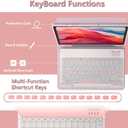 Keyboard Case for Samsung Galaxy Tab S6 Lite 10.4" (SM-P620/P625/P613/P619/P615/P610),Tablet Case with 7-Color Backlit,Detachable Magnetic Keyboard Cover for Galaxy Tab S6 Lite with Mouse.(Pink)