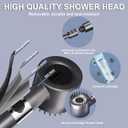 Filtered Shower Head with Handheld,ion High Pressure 4 Spray Mode Showerhead with Filters,Water Softener Filters Beads for Hard Water - Remove Chlorine - Reduces Dry Itchy Skin