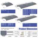 Door Awning Window Canopy with Drainage, 48x80 Inch Solid Polycarbonate Awnings for Outside, Porch, Patio, Deck, Sun Shade UV,Rain,and Snow Protection, Aluminum Alloy Bracket