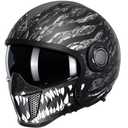 TRIANGLE Full Face Motorcycle Helmets,Off-Road Motocross Helmet for Men & Women,Dual Visor with Internal Tinted Sunshield,Open Face 3/4 Adult Racing Helmet DOT Approved(XL)