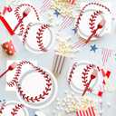 96 Pcs Baseball Birthday Party Supplies Including Plates, Napkins, Forks & Party Favors