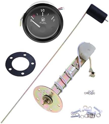 2" 52mm Fuel Level Gauge Universal Car SUV w/Fuel Sensor E-1/2-F Pointer Meter 12V