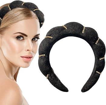 Towel Headband - Skincare Head Bands - Terry Cloth Makeup Padded Hairband for Washing Face Makeup Removal Yoga Shower Skincare, Head Wraps Hair Accessory