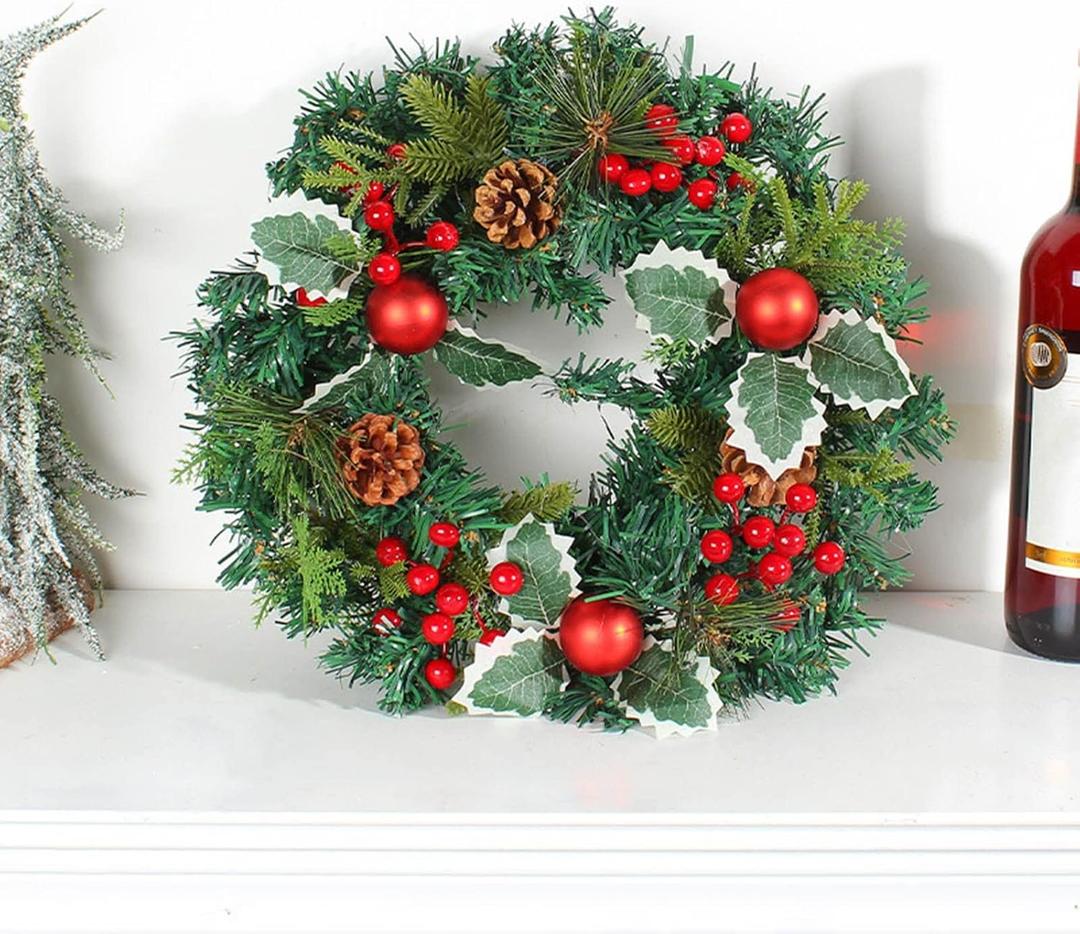 Zewuai Christmas Decoration Christmas Simulation Wreath Door Hanging Christmas Decoration Wreath Decoration Warehouse Deals Lightning Gift Card Xmas Cheap Stocking Stuffers Under 8 Dollar