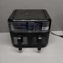 CHEFMAN 6 Quart Dual Basket Air Fryer Oven with Easy View Windows, Sync Finish, Hi-Fry, Auto Shutoff, 2 Independent 3Qt Nonstick Dishwasher Safe Frying Baskets, Digital Double Air Fryer - Black