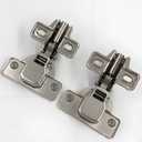 Two-Piece 90-Degree Cabinet Door Hinge 180-Degree Swing Surface-Mounted 90-Degree Short-Arm Hinge Ideal for Frequently Opened Cabinet and Bookcase Doors
