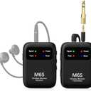 Keten Wireless in Ear Monitor System, 2.4G Automatic Pairing IEM System for Musicians with Transmitter & Beltpack Receiver, Lightweight and Portable for Live Performance, Band, Studio