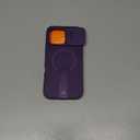 SURITCH for iPhone 16 Pro Max Case with Magnetic Camera Slide Cover and Adjustable Kickstand, Compatible with MagSafe, Shockproof Bumper Case Slim Protective Cover 6.9 Inch, Dark Purple