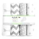 Premium Baby Changing Pad Covers 4 Pack – Boy or Girl Changing Pad Cover – Pure Jersey Machine Washable Grey and White Changing Table Cover – Diaper Changing Pad Cover Sheets