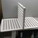 PAWLAND Wooden Freestanding Foldable Pet Gate for Dogs, 24 inch 4 Panels Step Over Fence, Dog Gate for The House, Doorway, Stairs, Extra Wide (White, 24" Height-4 Panels)