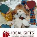 ZOORON 1&2 Unisex Thick Knitted Beanie for Men Women Cuffed Plain Hat Winter Slouchy Ski Beanies (Beige)