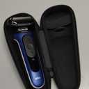 Braun Electric Shaver for Men, Series 6 6120s, Wet & Dry Shave, Turbo & Gentle Shaving Modes, with Precision Trimmer & Pouch, Blue