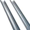 ZUIWAN 2Pcs Garage Door Side Tracks Rails,Garage Door Vertical Track Replacement,Galvanized Steel Hardware Door Rails Kit for 2” Inch Rollers  6ft long